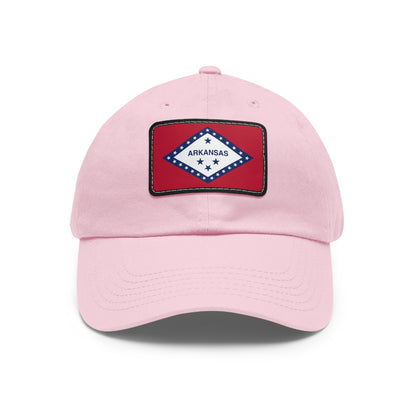 Flag Village USA American Arkansas State Flag Hat Cap with Leather Patch