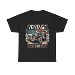 Flag Village USA Vintage Car Flag T-SHIRT Heavy Cotton Tee USA0016