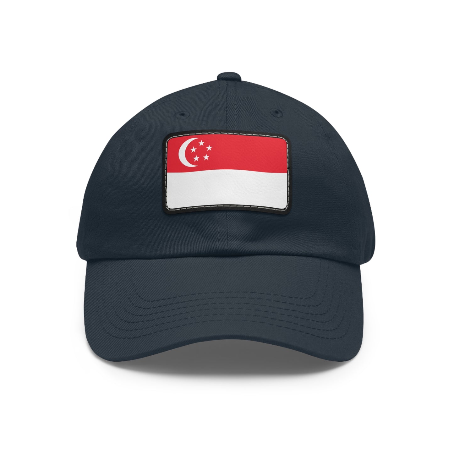 Flag Village Singapore Flag Hat Cap with Leather Patch