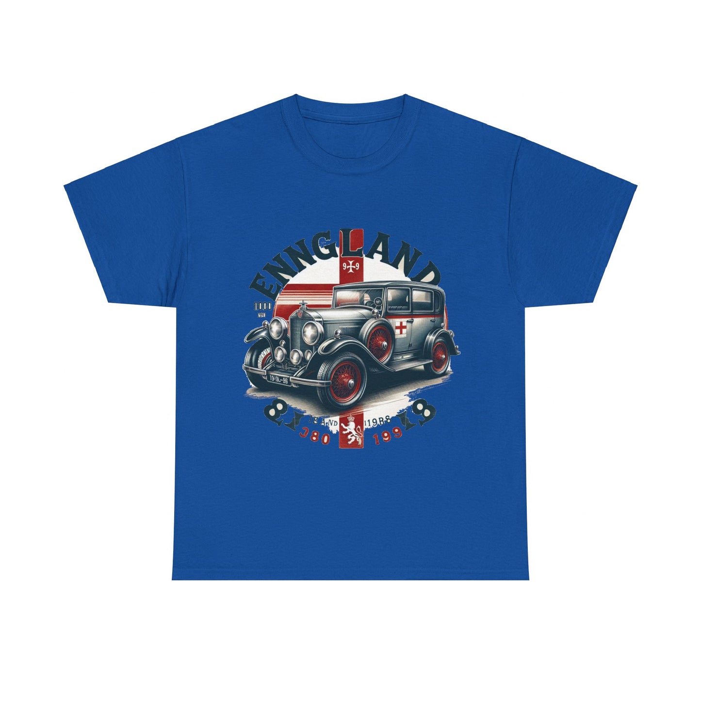 Flag Village UK Vintage Car Flag T-SHIRT Heavy Cotton Tee UK0016