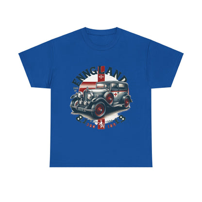 Flag Village UK Vintage Car Flag T-SHIRT Heavy Cotton Tee UK0016