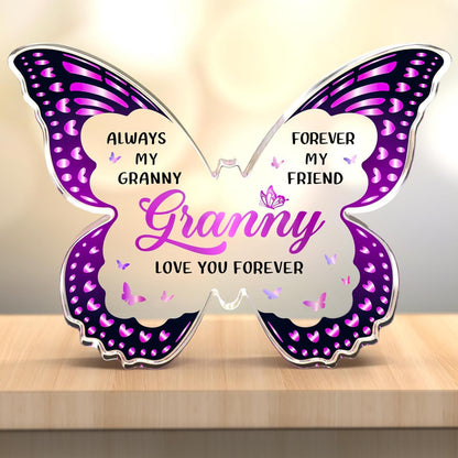 Flag Village Mother's Day Gifts For Mom Grandma Nana DIY Unique Mom Birthday Gift Ideas Butterfly-Shaped Acrylic Keepsake Gifts For Mothers Day