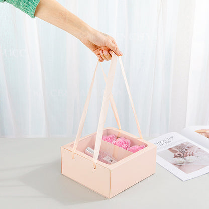 Flag Village Qixi Festival Gift Flowers Portable Flower Box