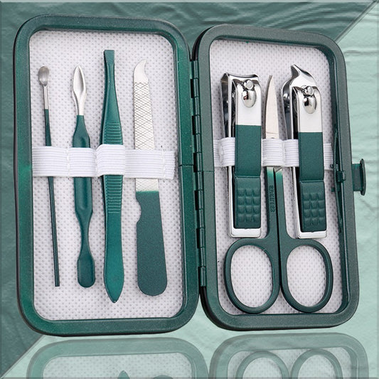 Flag Village Pedicure Knife Nail Clippers Set Box Manicure Implement Nail Clippers Set For Manicure