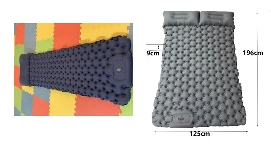 Flag Village Outdoor Camping Travel Portable Inflatable Cushion Built-in Foot Inflatable