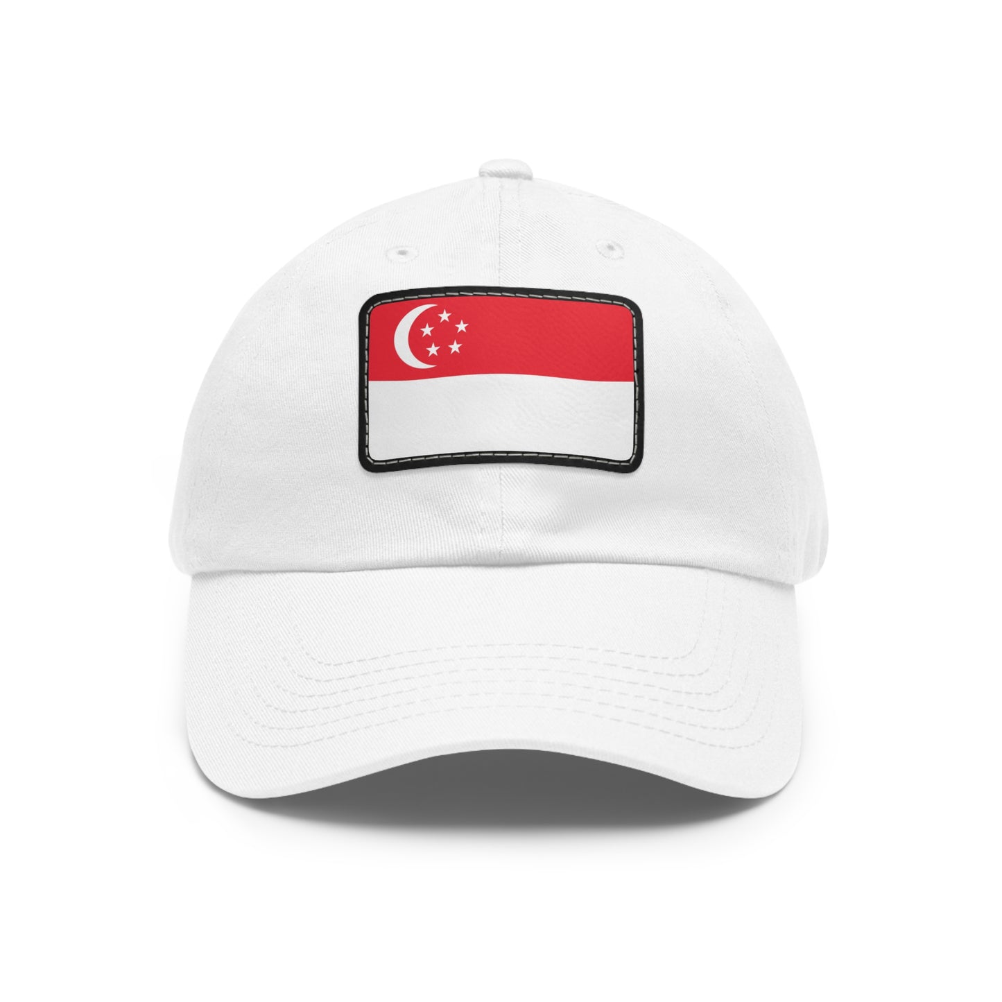 Flag Village Singapore Flag Hat Cap with Leather Patch