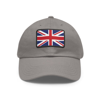 Flag Village United Kingdom Flag Hat Cap with Leather Patch