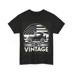 Flag Village USA Vintage Car Flag T-SHIRT Heavy Cotton Tee USA0001