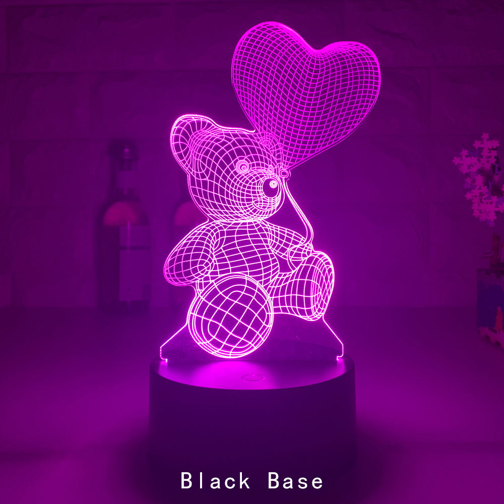 Flag Village 3D Lamp Acrylic USB LED Night Lights Neon Sign Lamp Xmas Christmas Decorations For Home Bedroom Birthday Decor Valentines Day Gifts