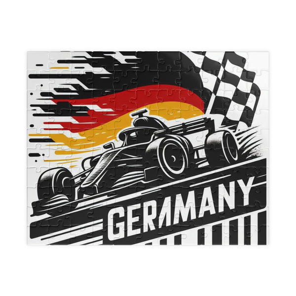 Flag Village Germany Racing Car Jigsaw Puzzle