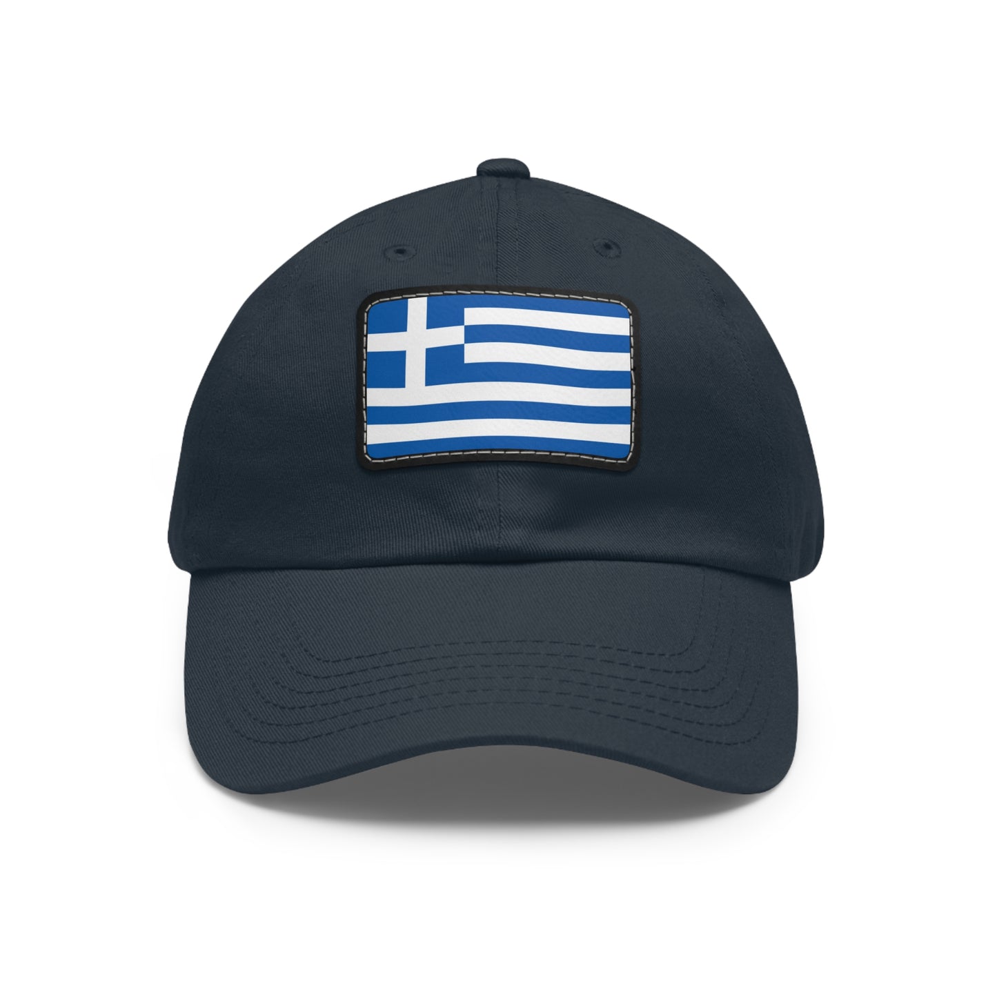 Flag Village Greece Flag Hat Cap with Leather Patch