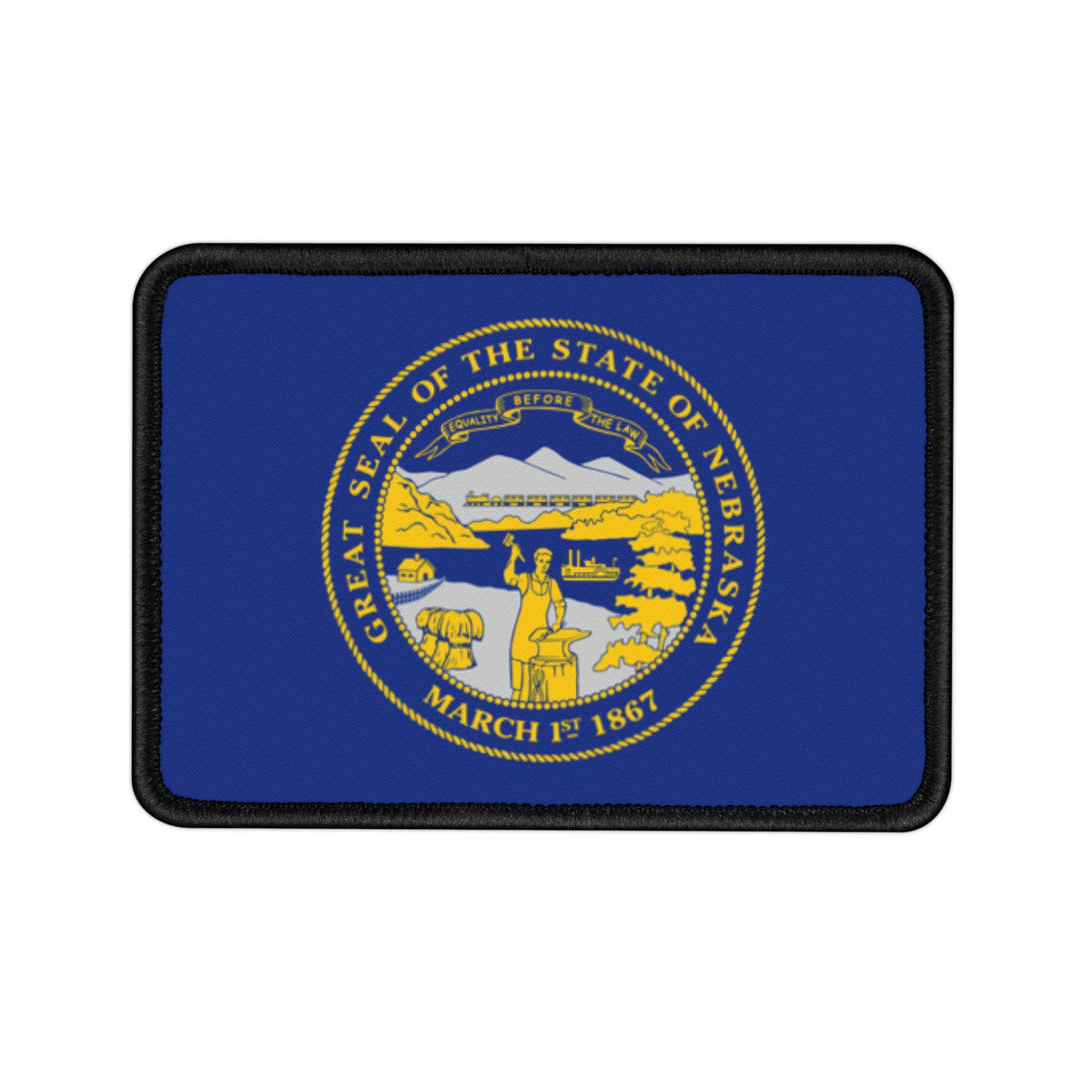 Flag Village Nebraska State Flag Embroidered Iron-On Patch