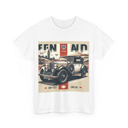 Flag Village UK Vintage Car Flag T-SHIRT Heavy Cotton Tee UK0021