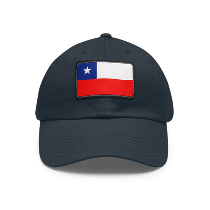 Flag Village Chile Flag Hat Cap with Leather Patch