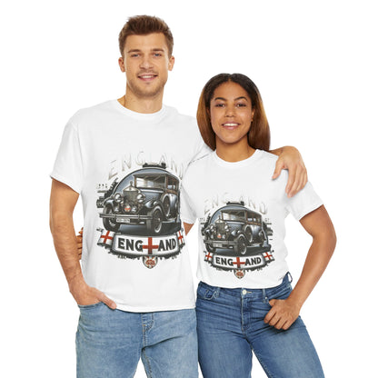 Flag Village UK Vintage Car Flag T-SHIRT Heavy Cotton Tee UK0013