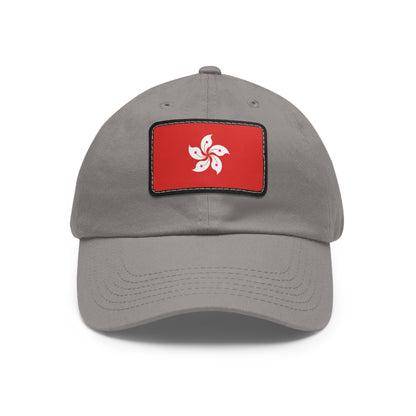 Flag Village Hong Kong Flag Hat Cap with Leather Patch