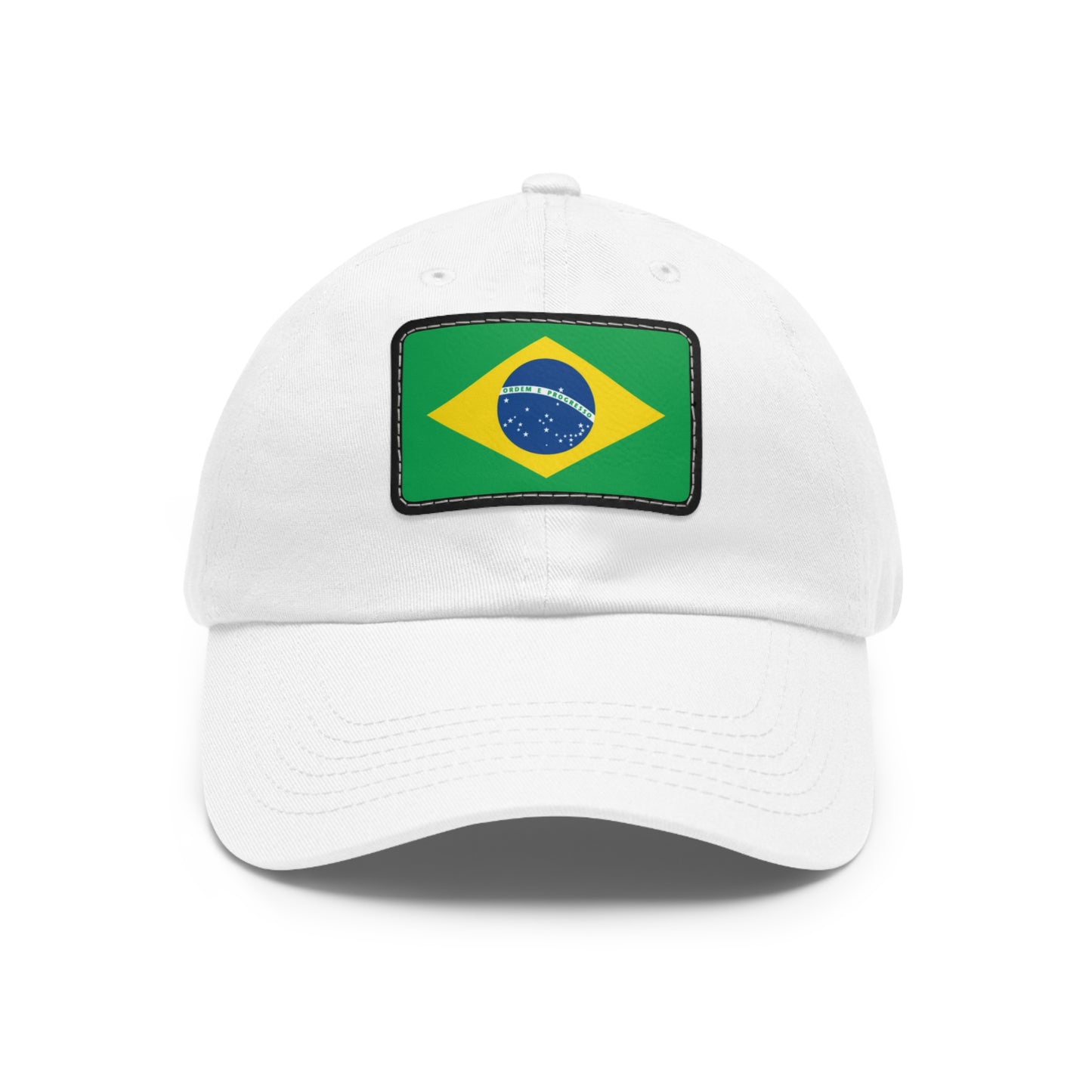 Flag Village Brazil Flag Hat Cap with Leather Patch