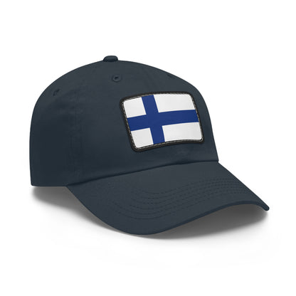 Flag Village Finland Flag Hat Cap with Leather Patch