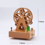 Flag Village Wooden building model music box birthday gift