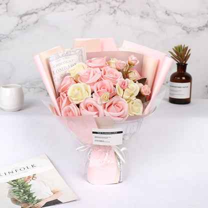 Flag Village Simulation Rose Flower Teacher Gift Box Birthday Gift