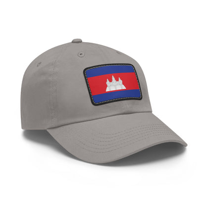 Flag Village Cambodia Flag Hat Cap with Leather Patch