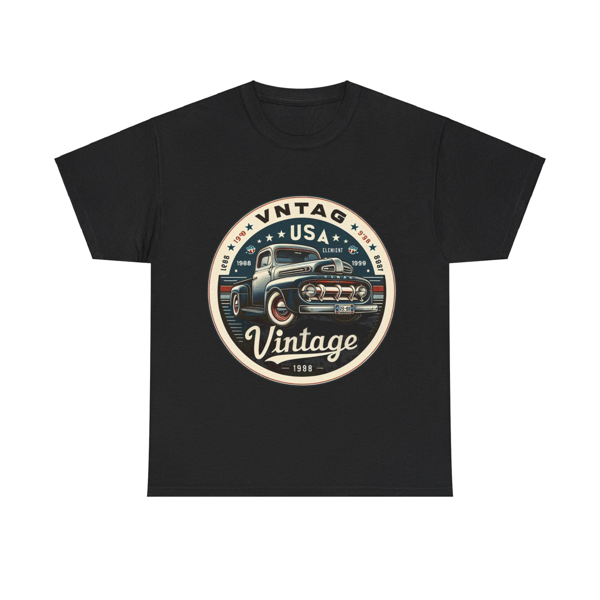 Flag Village USA Vintage Car Flag T-SHIRT Heavy Cotton Tee USA0013