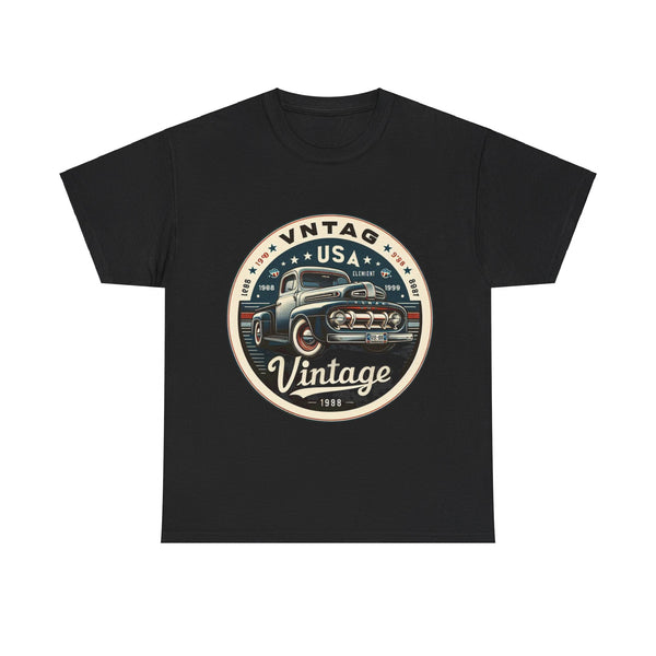 Flag Village USA Vintage Car Flag T-SHIRT Heavy Cotton Tee USA0013