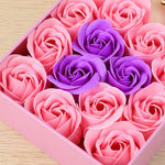 Flag Village Soap Flower Rose Soap Flower Flower Gift Box Valentine's Day Gift for Girlfriend Extra Large Square