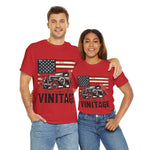 Flag Village USA Vintage Car Flag T-SHIRT Heavy Cotton Tee USA0002