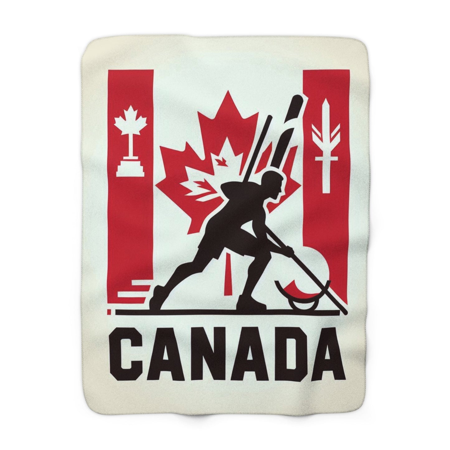 Flag Village CANADA Sporting Flag Sherpa Fleece Blanket CAN0009