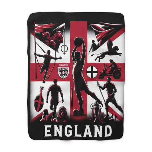 Flag Village ENGLAND Sporting Flag Sherpa Fleece Blanket GBR0005