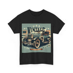 Flag Village USA Vintage Car Flag T-SHIRT Heavy Cotton Tee USA0015