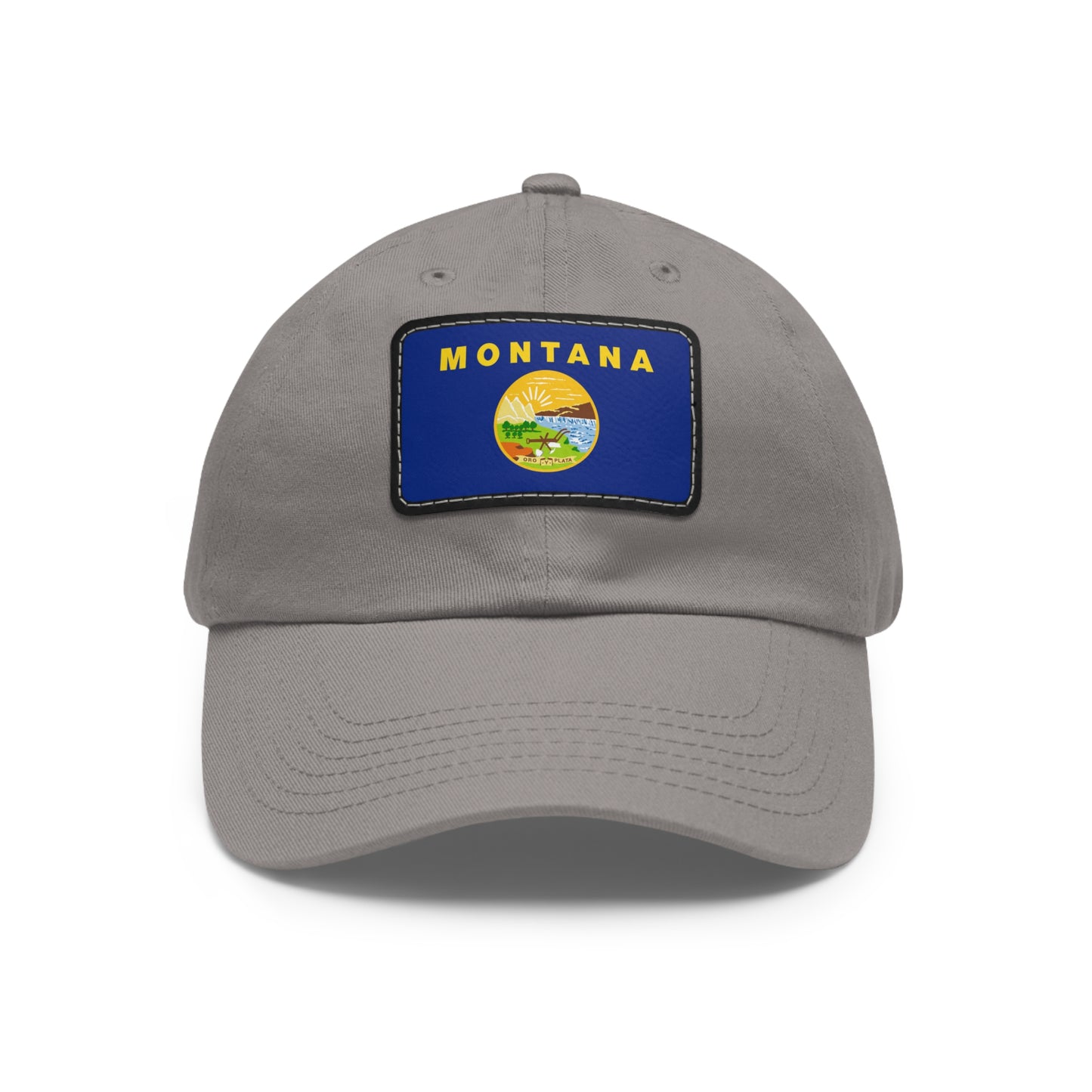 Flag Village USA Montana State Flag Hat Cap with Leather Patch