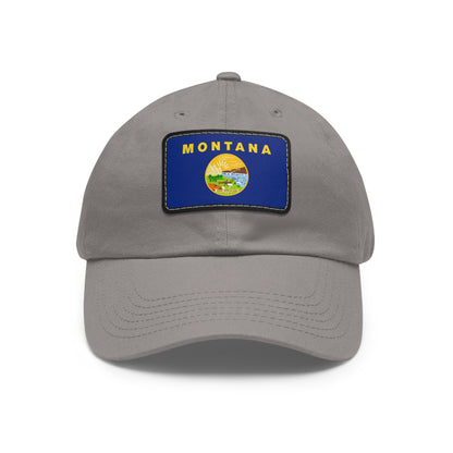 Flag Village USA Montana State Flag Hat Cap with Leather Patch