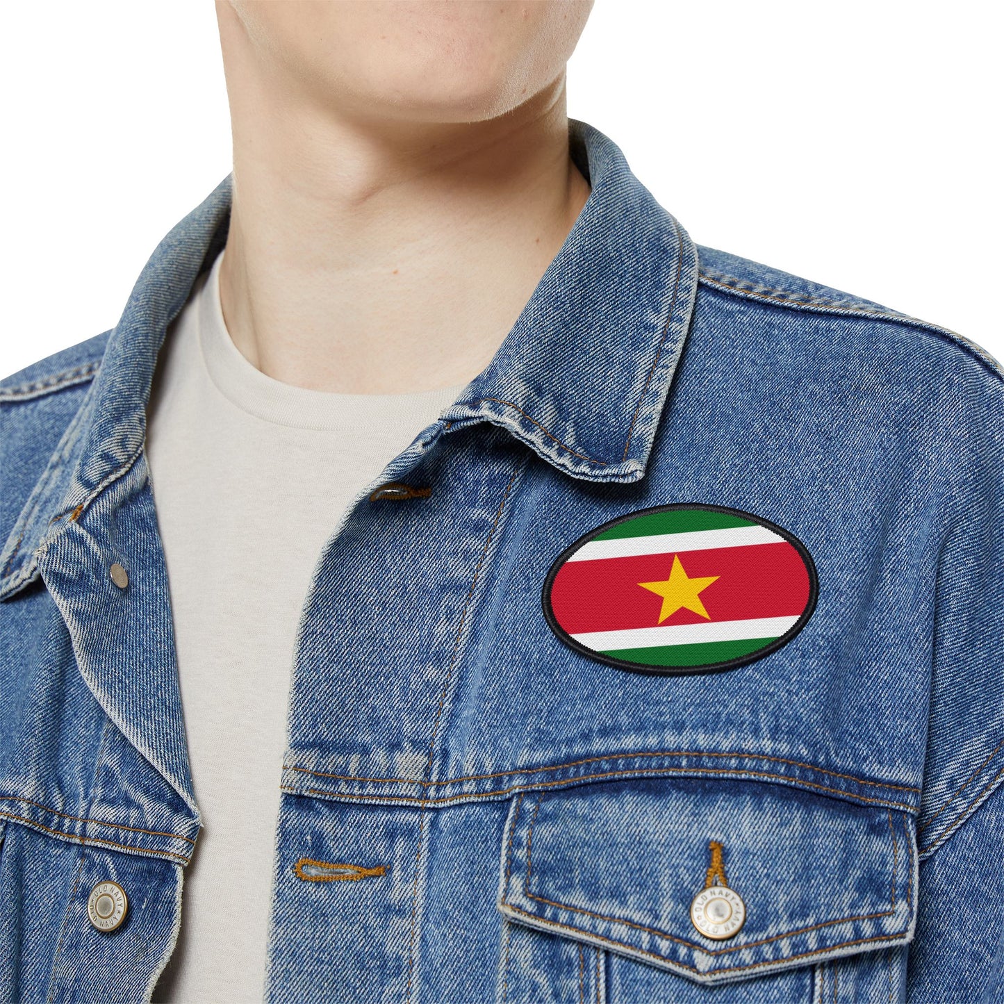 Flag Village Suriname Flag Embroidery Iron-On Patches