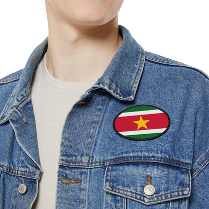 Flag Village Suriname Flag Embroidery Iron-On Patches
