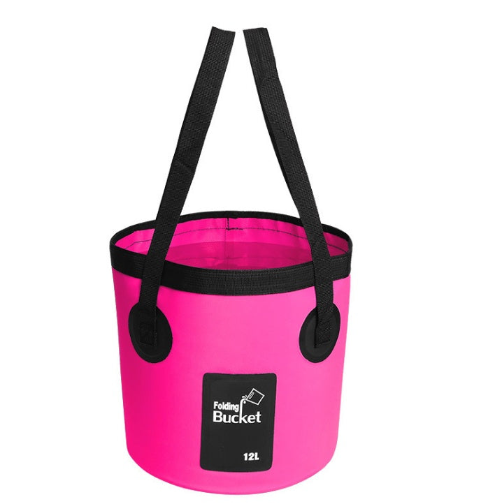 Flag Village Portable Travel Bag Fishing Bucket Folding Bucket Bag Outdoor Convenient Travel Car Wash Bucket Outdoor Waterproof Bag