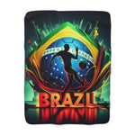 Flag Village Brazil Sporting Flag Fleece Blanket 50"x60"