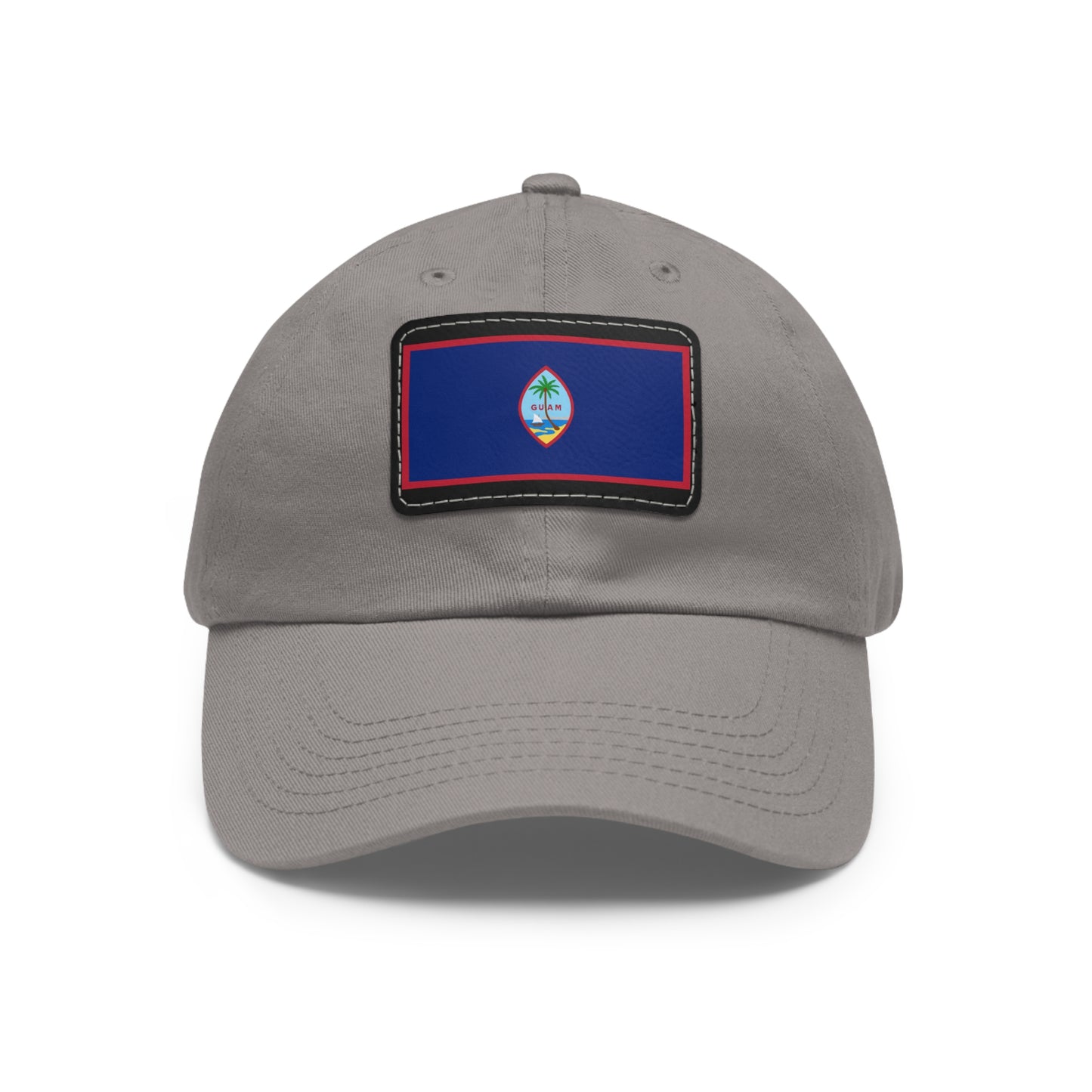 Flag Village USA Guam State Flag Hat Cap with Leather Patch