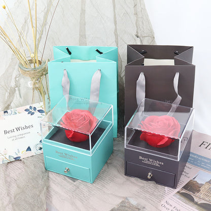 Flag Village Eternal flower gift box Earring Necklace Pendant box couple ring box