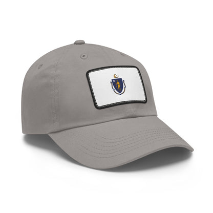 Flag Village USA Massachusetts State Flag Hat Cap with Leather Patch