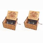 Flag Village Antique Carved Wooden Hand Crank Spirited Away Music Box Christmas Gift Birthday Gift Party Decoration