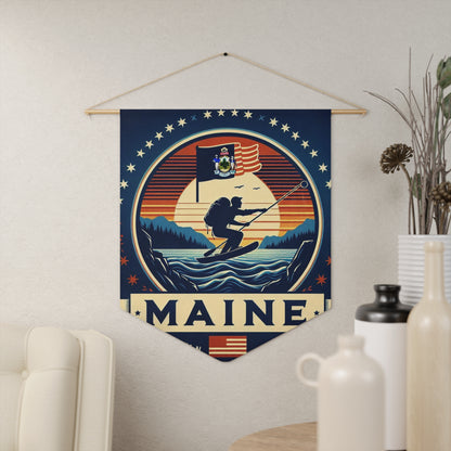 Flag Village Maine State Flag Pennant Sporting Home Wall decoration ME0002