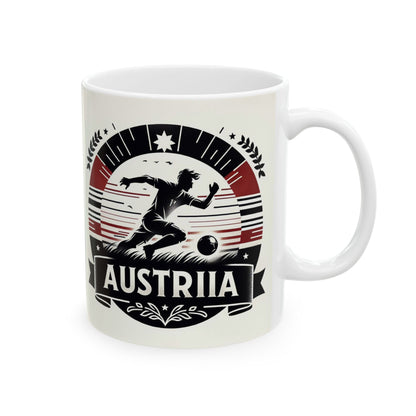 Flag Village Austria Sporting Flag Ceramic Coffee Mug 11oz AUT0007