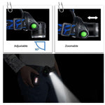 Flag Village USB Charging Built-in Smart Sensor Head-mounted Outdoor Fishing Headlight