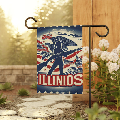 Flag Village Illinois State Flag Sporting Garden & House Banner IL0003