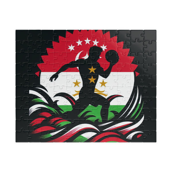 Flag Village Tajikistan Sporting Flag Jigsaw Puzzle