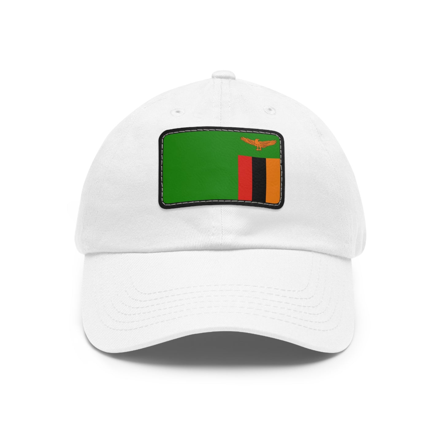 Flag Village Zambia Flag Hat Cap with Leather Patch