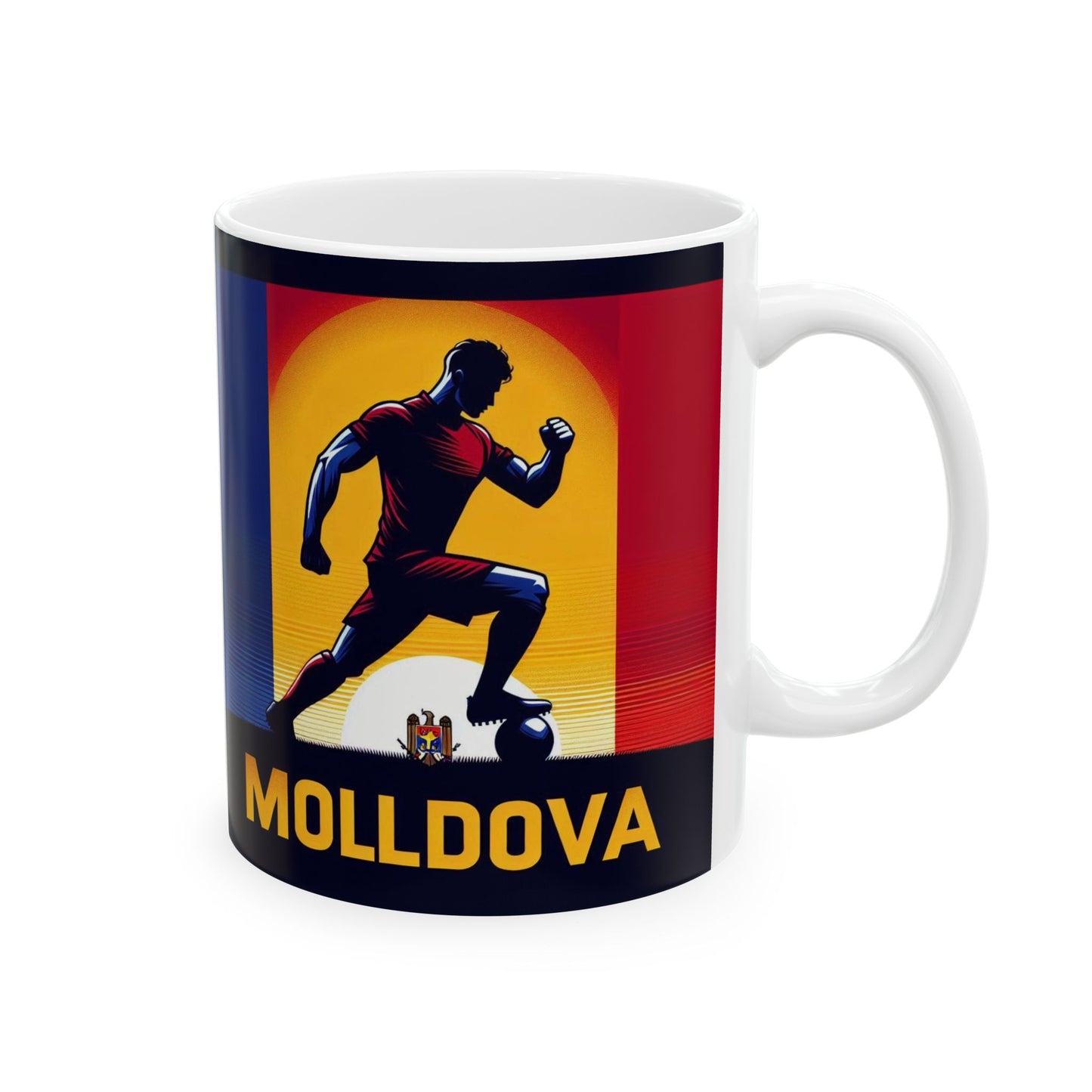 Flag Village Moldova Sporting Flag Ceramic Coffee Mug 11oz MDA0007