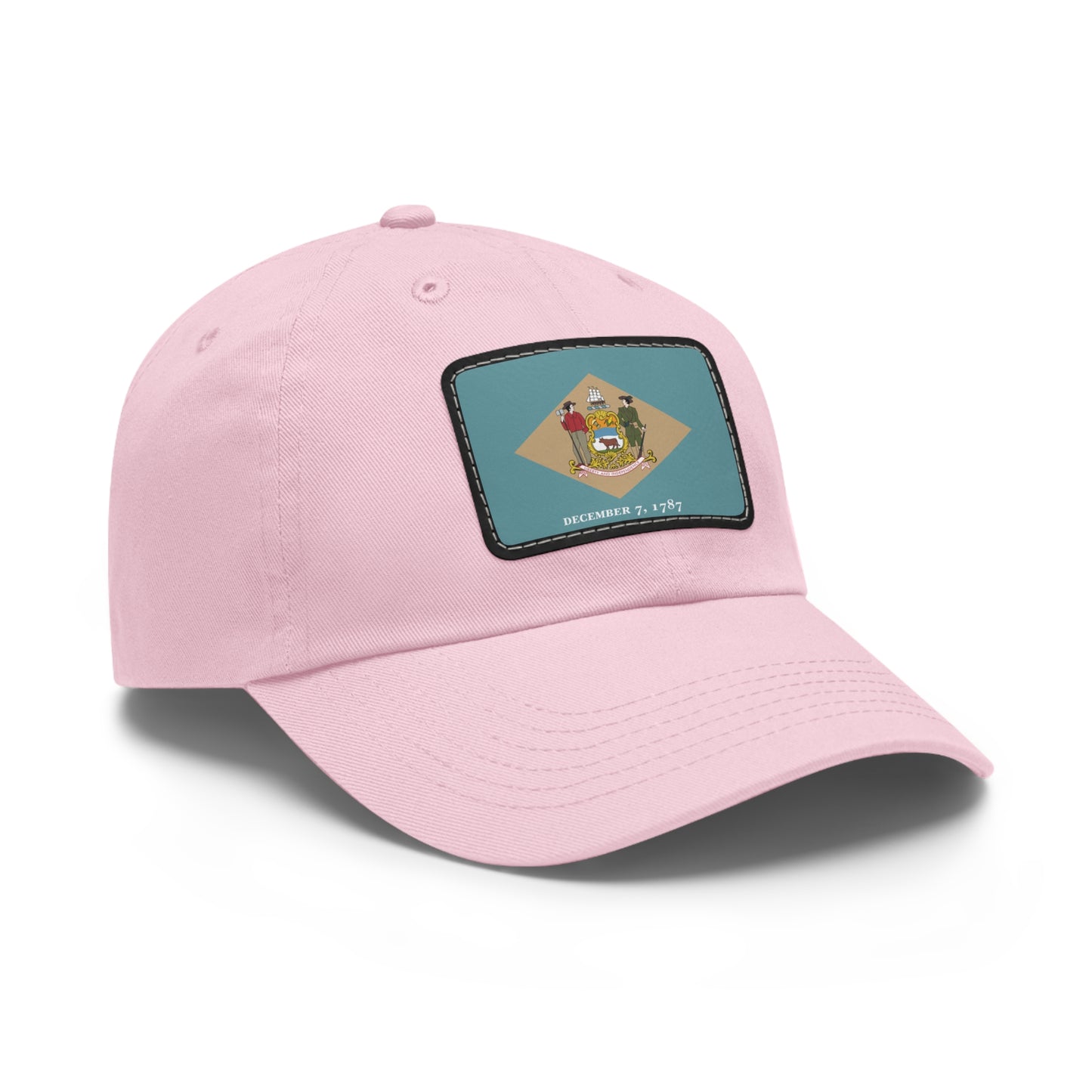 Flag Village USA Delaware State Flag Hat Cap with Leather Patch